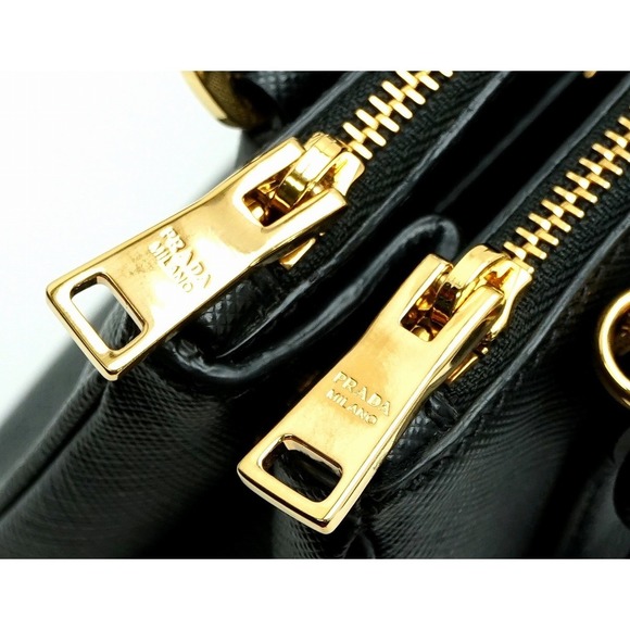 Prada Saffiano Lux Embossed Leather 2way Crossbody Shoulder Bag Black - Picture 7 of 9